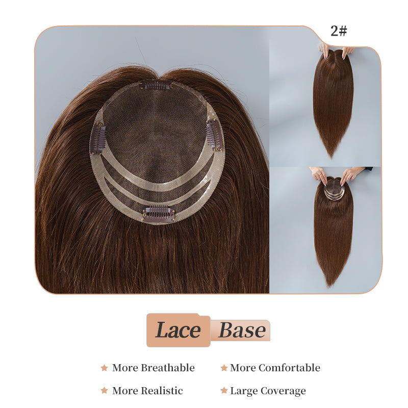 
                      
                        5.5x6 Swiss Lace Topper Hair| Dark Brown(#2)
                      
                    