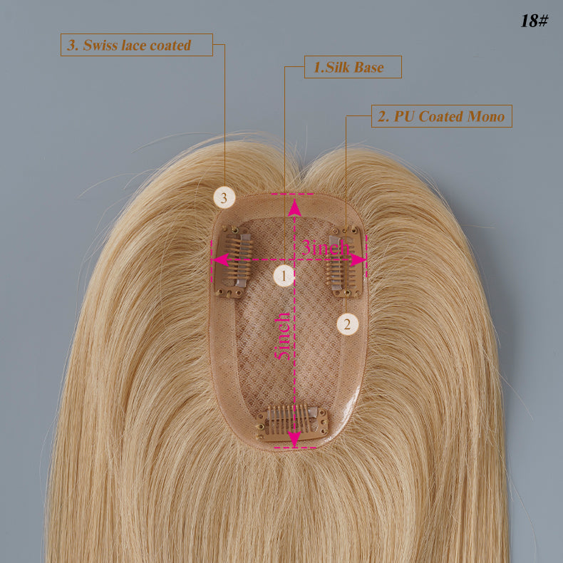 
                      
                        3x5 Silk Topper Hair| Ash Blonde(#18)
                      
                    