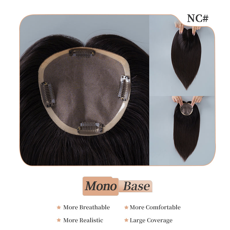 
                      
                        5x5 Mono Topper 100% Virgin Human Hair| Natural Black (#NC)
                      
                    