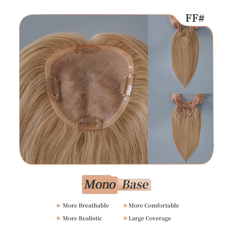 
                      
                        5x5 Mono Topper Hair| Honey Blonde mix Ash Brown (#FF)
                      
                    