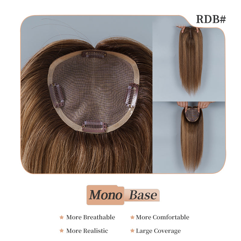 
                      
                        5x5 Mono Topper Hair| Chocolate and Golden Brown (#RDB)
                      
                    