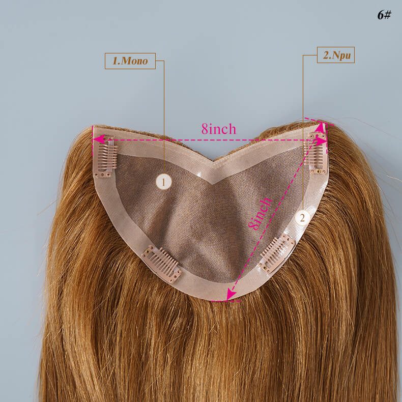 
                      
                        Premium V-Part Mono Hair Topper | Natural Looking Hairpiece for Women | Human Hair
                      
                    