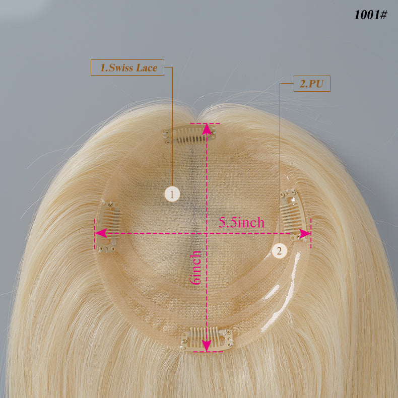 
                      
                        5.5x6 Swiss Lace Topper Hair| Highlighted Bleach Blonde(#1001)
                      
                    