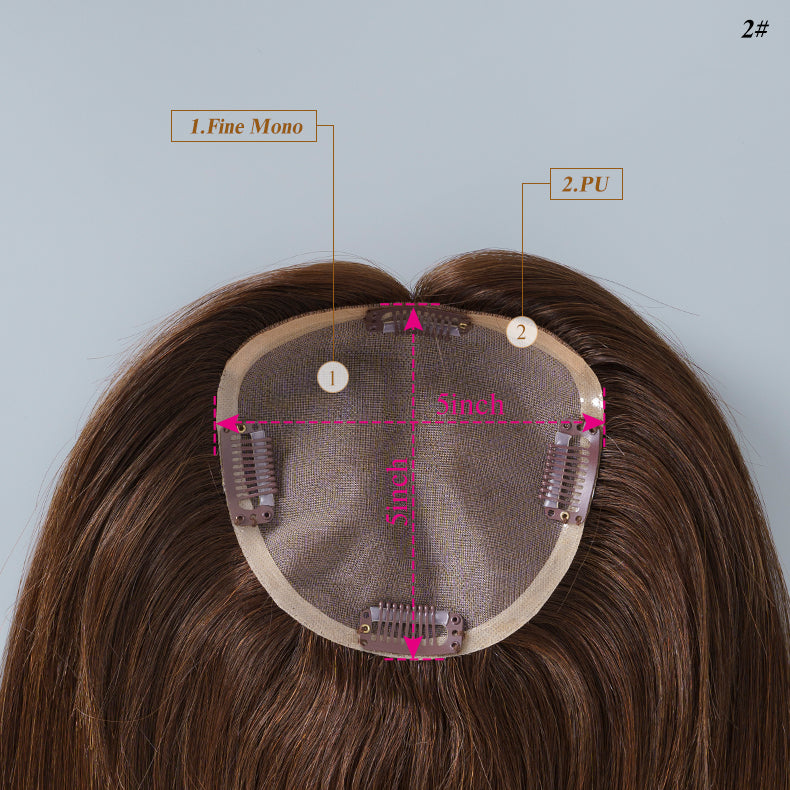 
                      
                        5x5 Mono Topper  Hair| Dark Brown (#2)
                      
                    