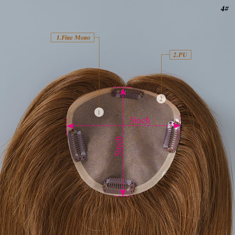 
                      
                        5x5 Mono Topper  Hair| Chocolate Brown (#4)
                      
                    