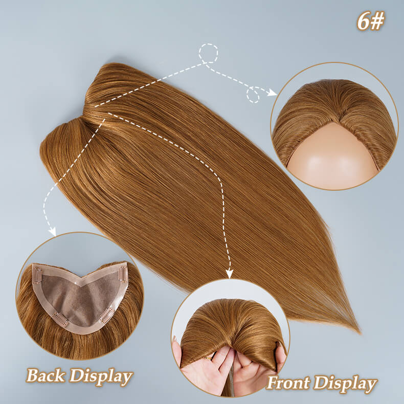 
                      
                        Premium V-Part Mono Hair Topper | Natural Looking Hairpiece for Women | Human Hair
                      
                    