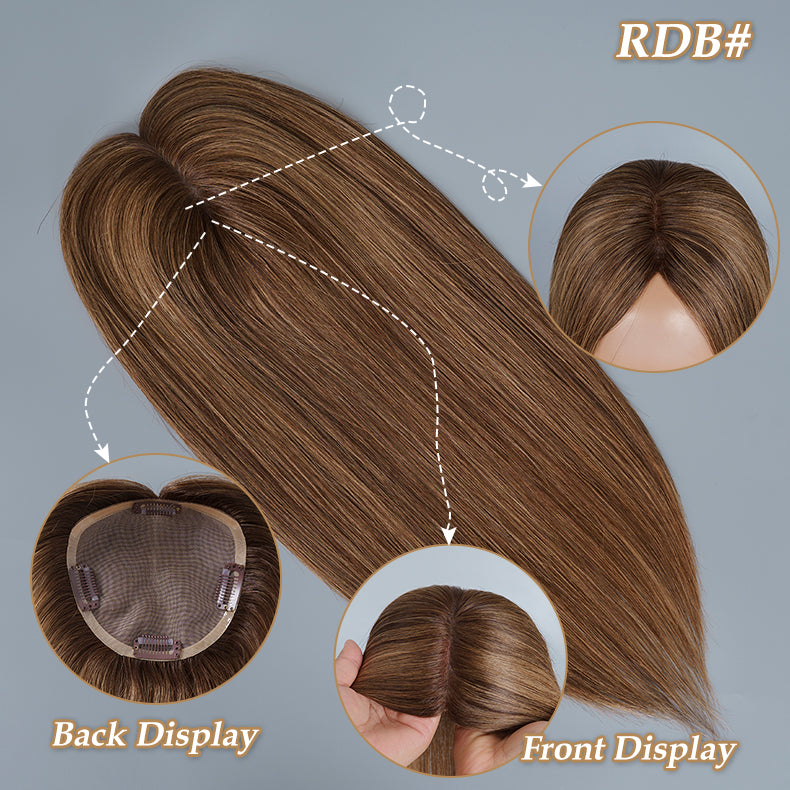 
                      
                        5x5 Mono Topper Hair| Chocolate and Golden Brown (#RDB)
                      
                    