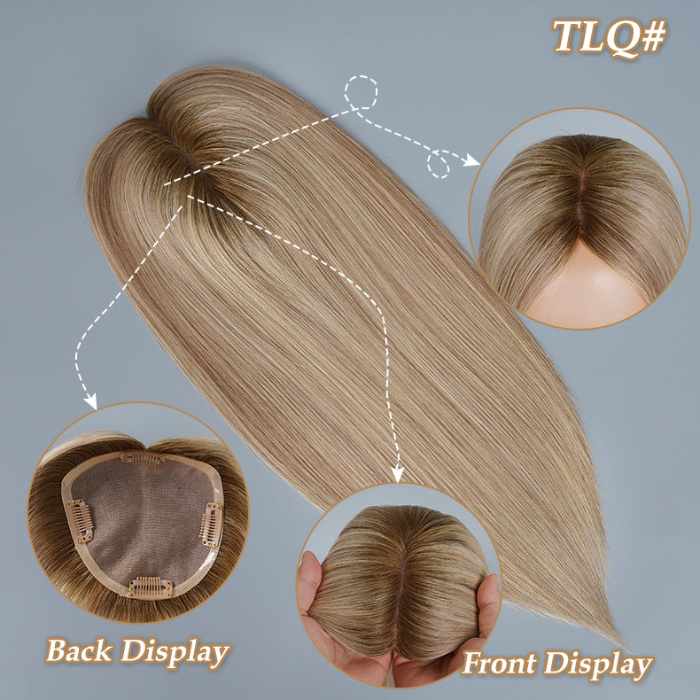 
                      
                        5x5 Mono Topper  Hair| Ombre Blonde With Brown Root (#TLQ)
                      
                    