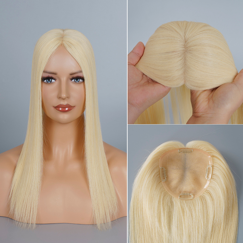 5x5 Mono Topper Hair| Bleach Blonde(#613)