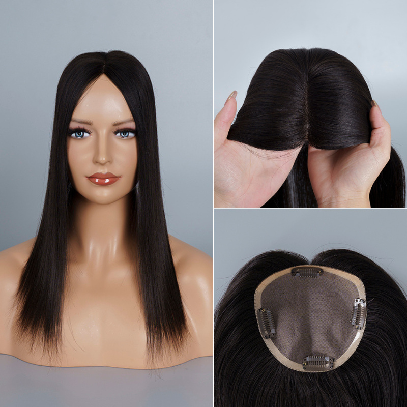 5x5 Mono Topper 100% Virgin Human Hair| Natural Black (#NC)