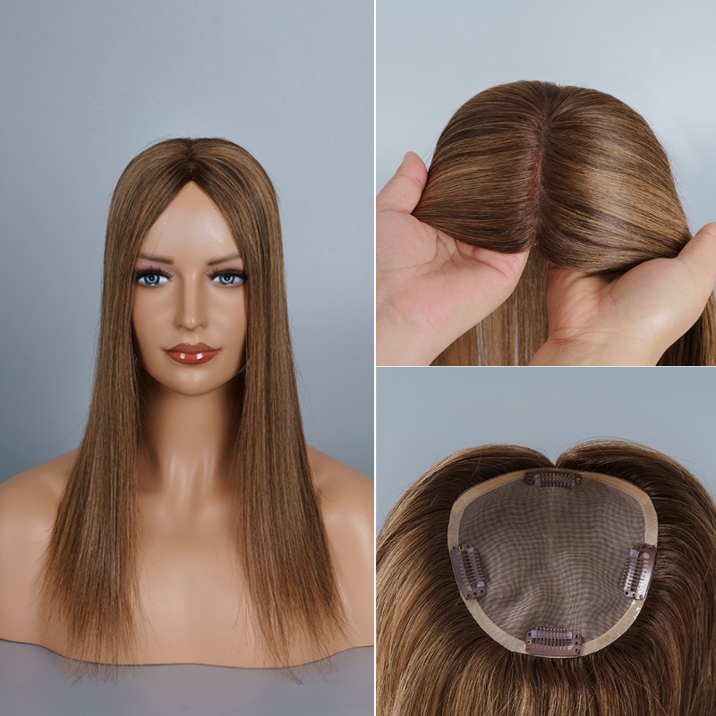 5x5 Mono Topper Hair| Chocolate and Golden Brown (#RDB)