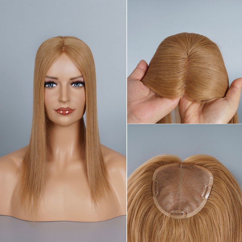 5x5 Mono Topper Hair| Medium Blonde (#8)