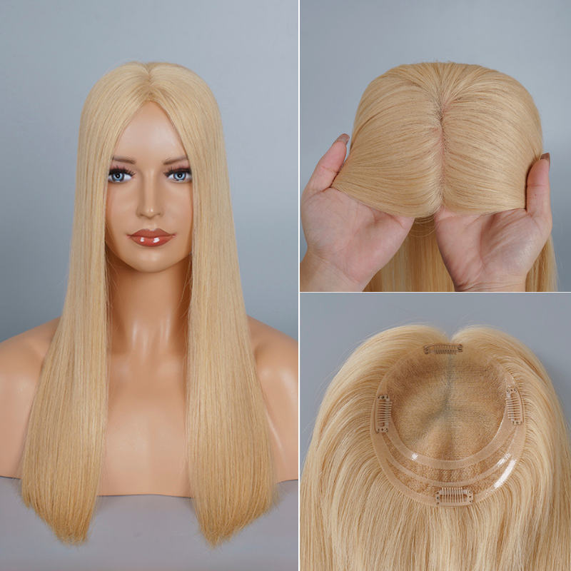 5.5x6 Swiss Lace Topper Hair| Ash Blonde(#18)